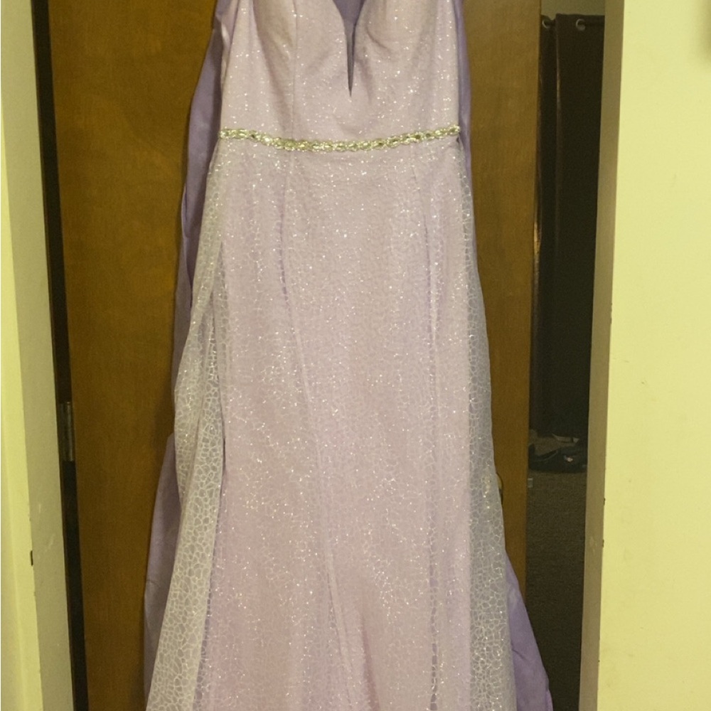 Colette Malouf Purple Sleeveless Sweetheart Gown